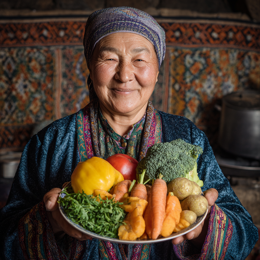 Happy Uzbek family of three generations enjoying healthy lifestyle activities together outdoors